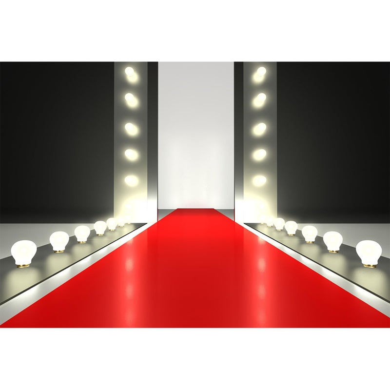 Baocicco Red Carpet Shining Spotlight Backdrop 7x5ft Photography Background Fashion Show Catwalk Show T Stage Illuminated Event Activity Business Party Entrance Modern Ceremony - Image 1